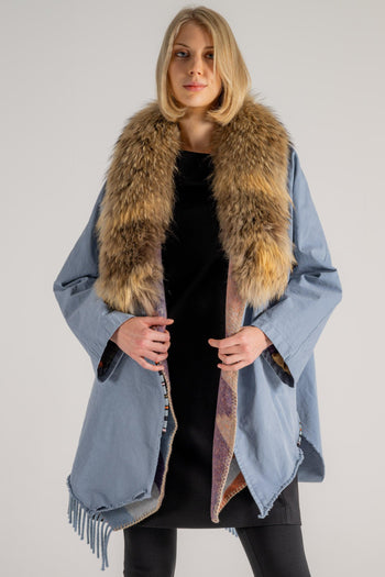 Parka Corto azzurro Donna - 3