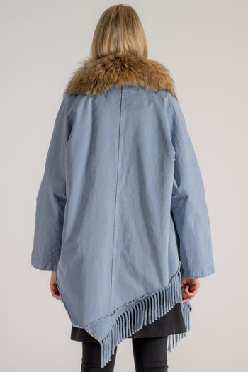 Parka Corto azzurro Donna - 4