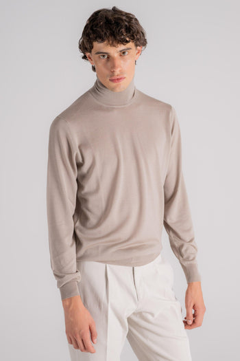 Maglia Dolcevita Royal Merino Beige - 3