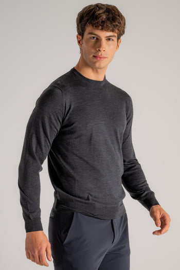 Maglia Girocollo Royal Merino Grigio Uomo - 3