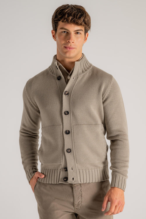 Maglia Bomber Merino Grigio Uomo