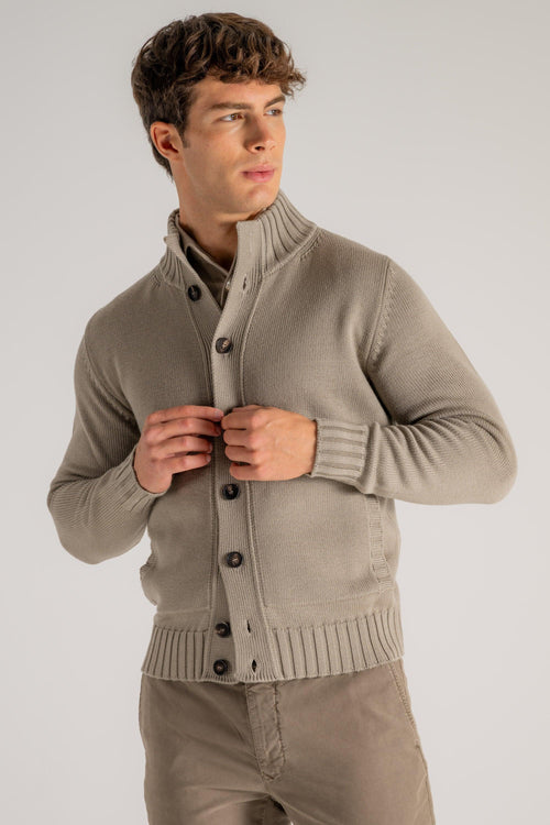 Maglia Bomber Merino Grigio Uomo - 2