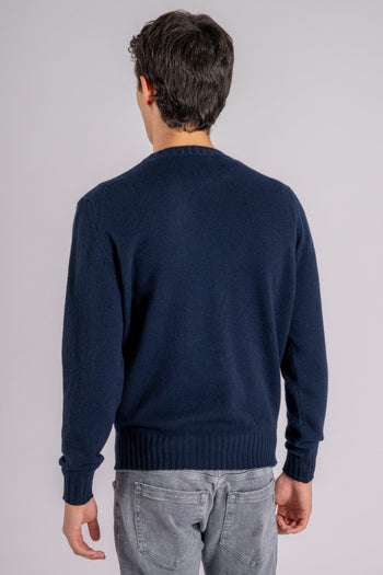 Maglia Girocollo Lana/Cashmere Blu - 5