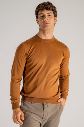 Maglia Girocollo Royal Merino Marrone Uomo - 3