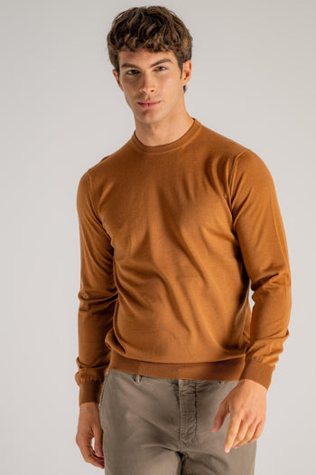 Maglia Girocollo Royal Merino Marrone Uomo - 4