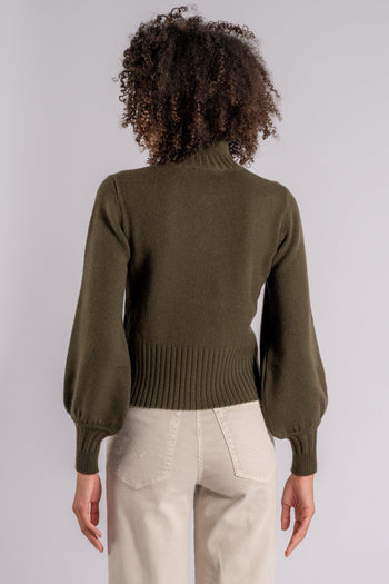 Mock Turtle Neck Sweater Cashmere Verde - 6