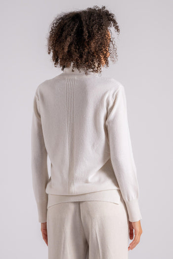 Turtle Neck Sweater Cashmere Bianco - 6