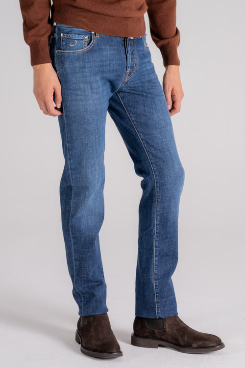 Jeans Nick in Cotone/Elastam Blu - 2