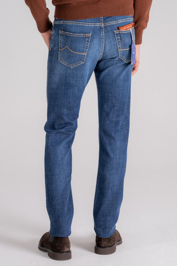 Jeans Nick in Cotone/Elastam Blu - 4