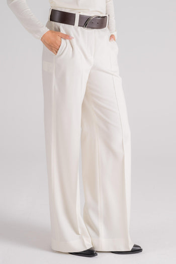 Pantalone 100% Lana Vergine Bianco - 4