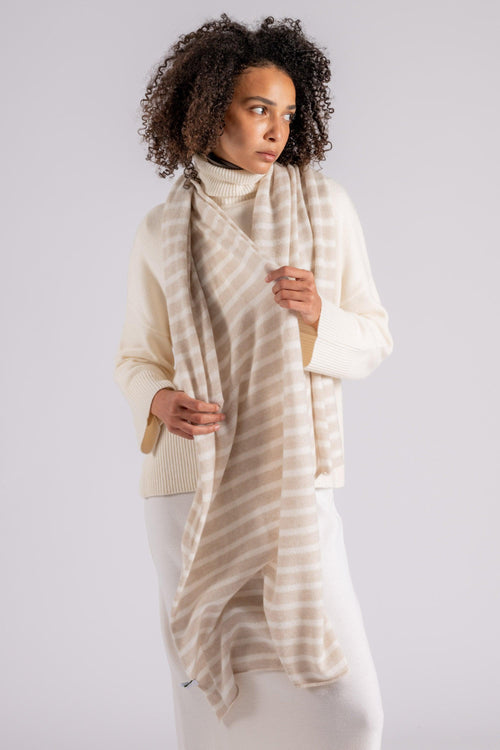 Sciarpa 100% Cashmere Beige - 1