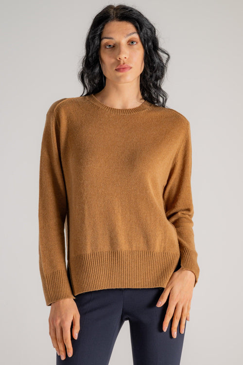 Maglia Giocollo Beige Donna