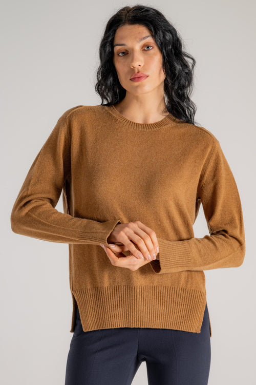 Maglia Giocollo Beige Donna - 2