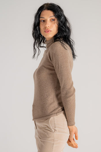 Maglia Girocollo Marrone Donna - 3