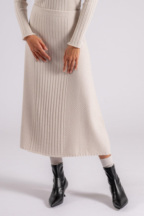 Gonna Cashmere/Viscosa/Poliammide/Lana Bianco