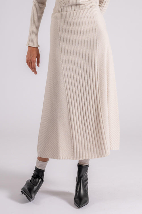 Gonna Cashmere/Viscosa/Poliammide/Lana Bianco - 2