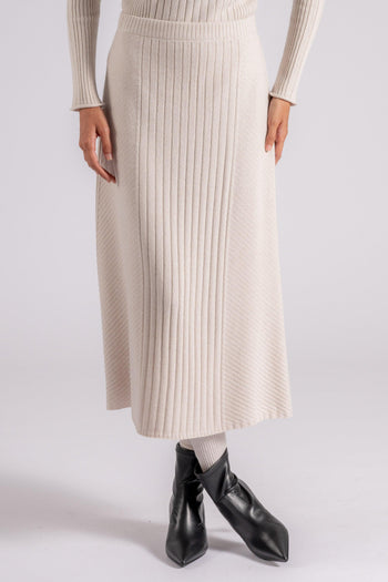 Gonna Cashmere/Viscosa/Poliammide/Lana Bianco - 3