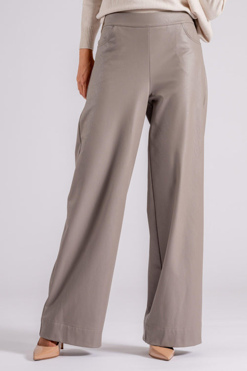 Pantalone Ecopelle Beige