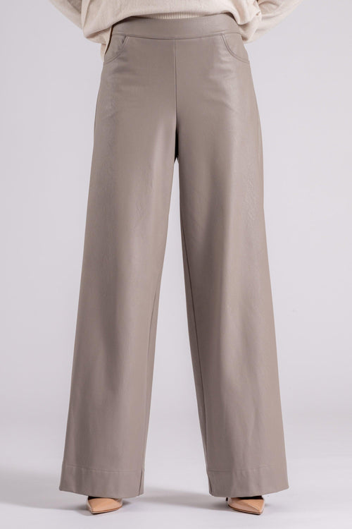 Pantalone Ecopelle Beige - 2