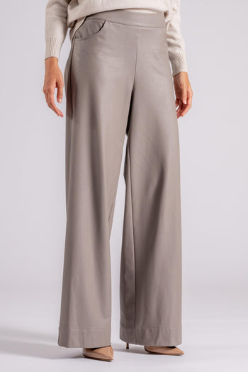 Pantalone Ecopelle Beige - 3