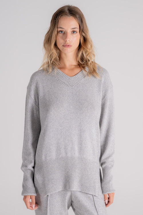 Maglia 60% Poliammide 40% Cashmere Grigio