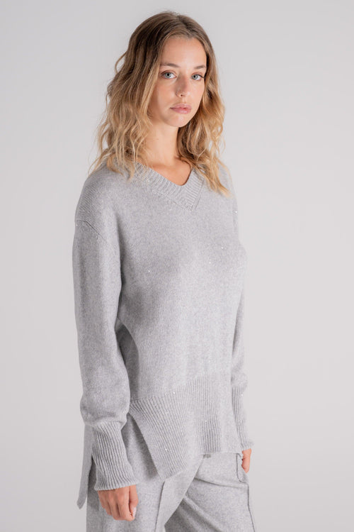 Maglia 60% Poliammide 40% Cashmere Grigio - 2