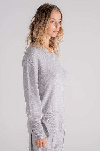 Maglia 60% Poliammide 40% Cashmere Grigio - 3