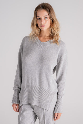 Maglia 60% Poliammide 40% Cashmere Grigio - 4