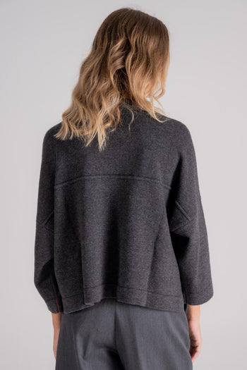 Maglia Cashmere/Poliammide Grigio - 6