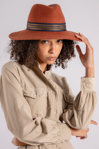 Cappello Terracotta 100% Lana Arancione - 3