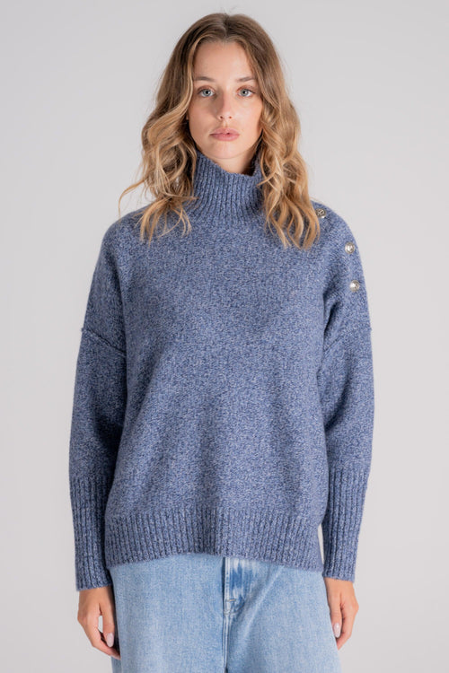 Maglia Blu 100% Cashmere