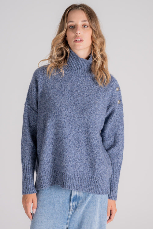 Maglia Blu 100% Cashmere - 2