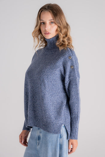 Maglia Blu 100% Cashmere - 3