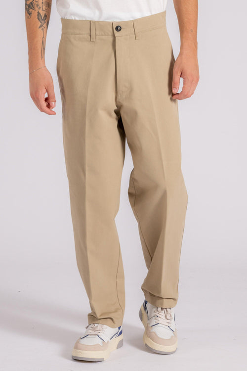 Pantalone 100% Cotone Beige - 2