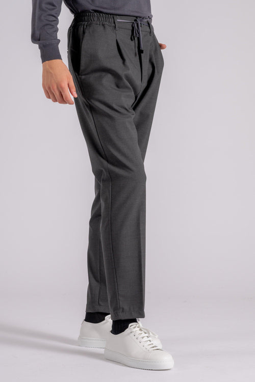 Pantalone Lana/Poliestere/Elastam Grigio - 2