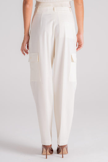 Semi-Couture Pantalone Giusy Poliestere/Lana/Elastan Beige - 5