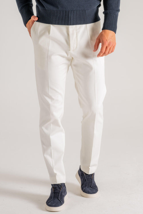 Pantalone New Chino 1p Bianco Uomo