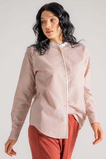 Oxford Stripe Contrasting Cdollar Donna - 3