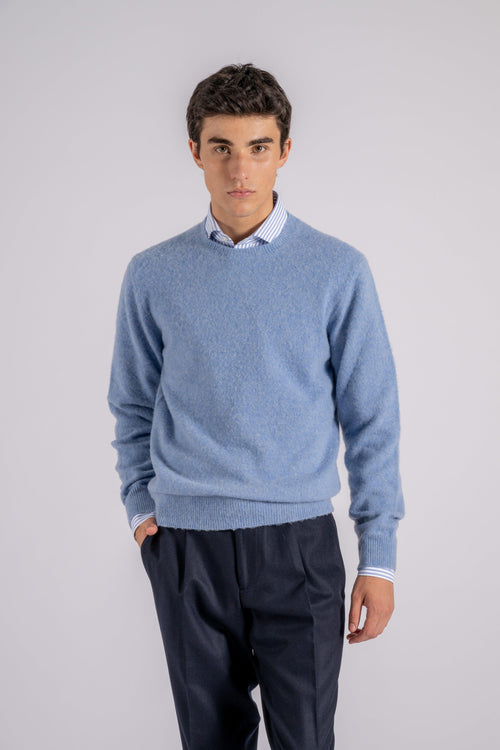 Mauro Girocollo Lana Merino Azzurro - 1