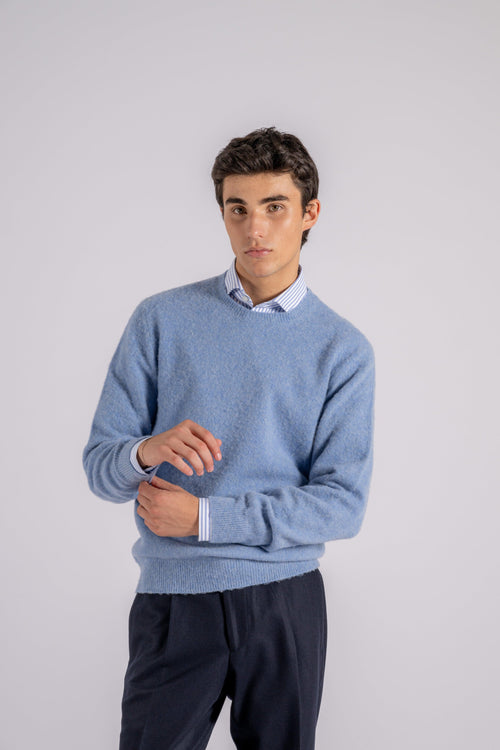 Mauro Girocollo Lana Merino Azzurro - 2