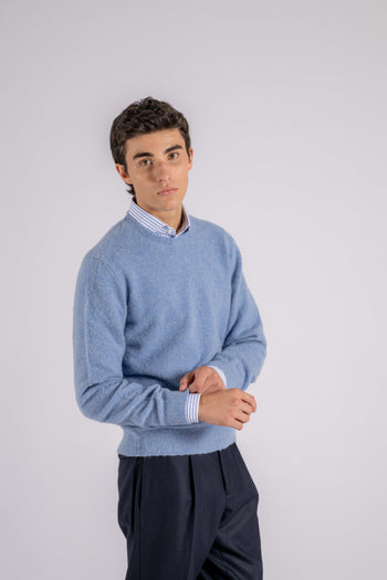 Mauro Girocollo Lana Merino Azzurro - 3