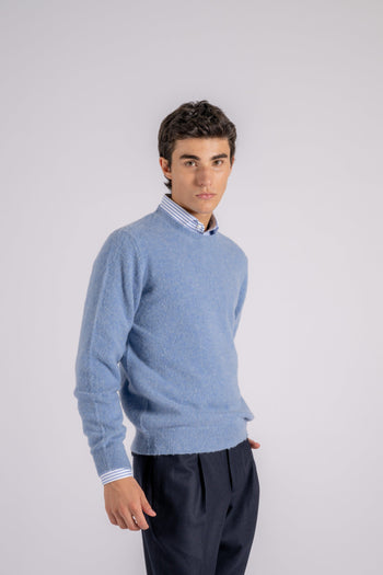 Mauro Girocollo Lana Merino Azzurro - 4