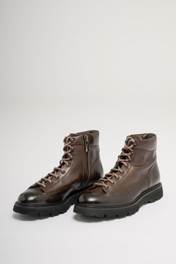 Derby Boot Zip Marrone Uomo - 4