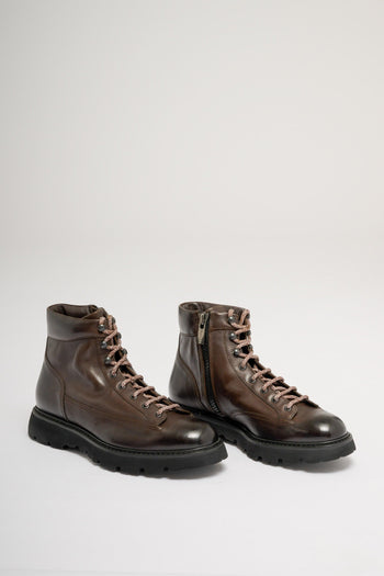 Derby Boot Zip Marrone Uomo - 5