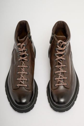 Derby Boot Zip Marrone Uomo - 6