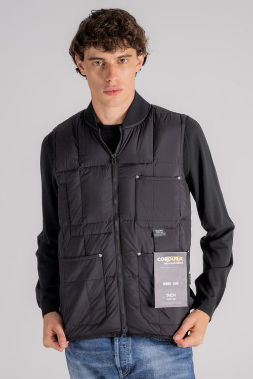 Work W-zip Lib Down Vest Nero Uomo - 2