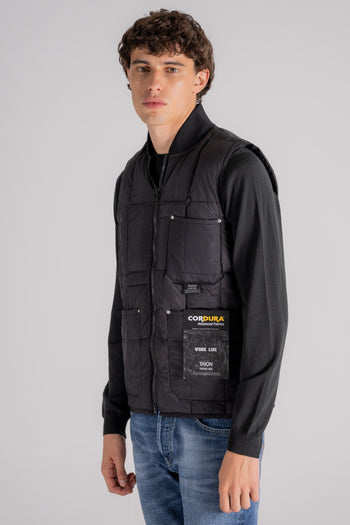 Work W-zip Lib Down Vest Nero Uomo - 4