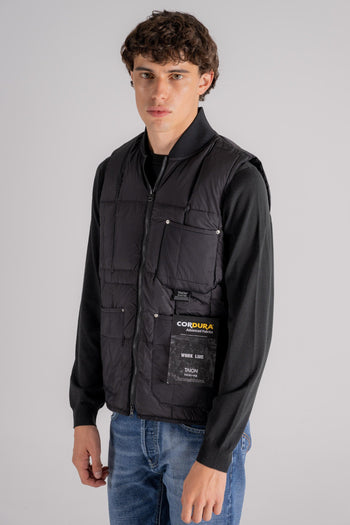 Work W-zip Lib Down Vest Nero Uomo - 5