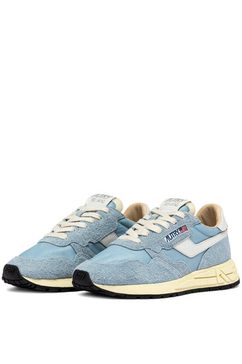 Sneakers Reelwind Low Pelle/Tessuto Azzurro - 3
