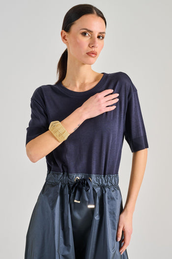 Abito Taffetà Blu - 4